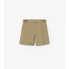 Shorts aus Baumwollpopeline mit Karoband