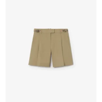 Shorts aus Baumwollpopeline mit Karoband
