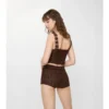 Shorts aus gehäkelter Moulina-Baumwolle