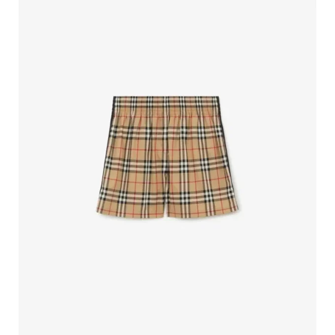 Shorts aus Stretch-Baumwolle mit Karomuster