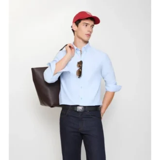 Slim-Fit-Hemd aus Baumwoll-Oxford