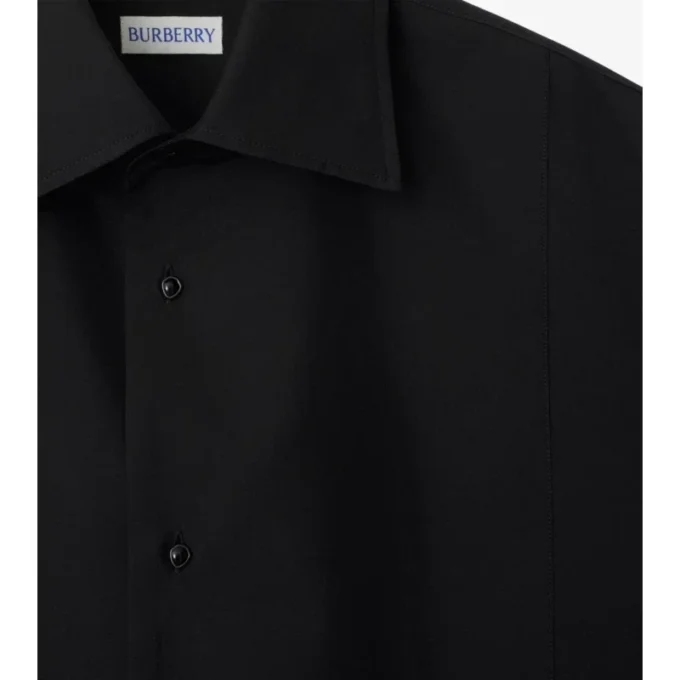 Slim-Fit-Smokinghemd aus Baumwoll-Seide