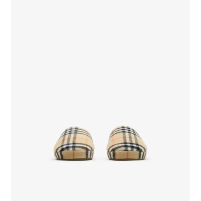 Slipper aus Wollmischung mit Karomuster