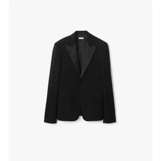 Smokingjacke aus Grain-de-Poudre-Wolle