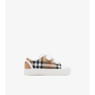 Sneaker aus Baumwoll-Karostoff
