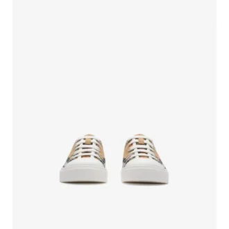 Sneaker aus Baumwoll-Karostoff
