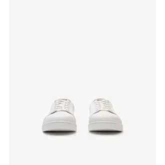 Sneaker aus geprägtem Leder mit Karomuster 