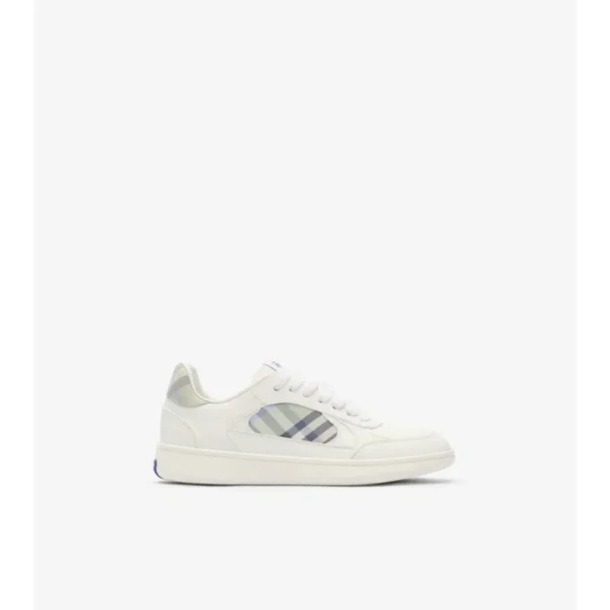 Sneaker aus Leder mit Karomuster