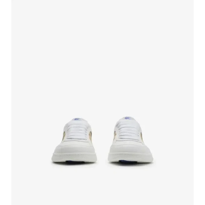 Sneaker aus Leder mit Karomuster