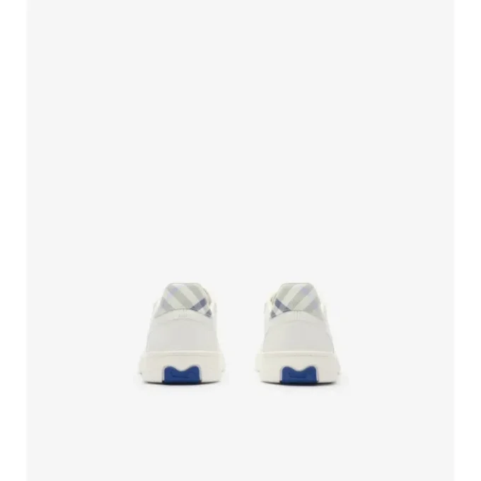 Sneaker aus Leder mit Karomuster