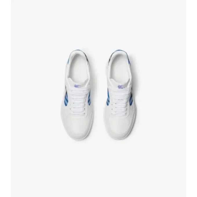 Sneaker aus Leder mit Karomuster