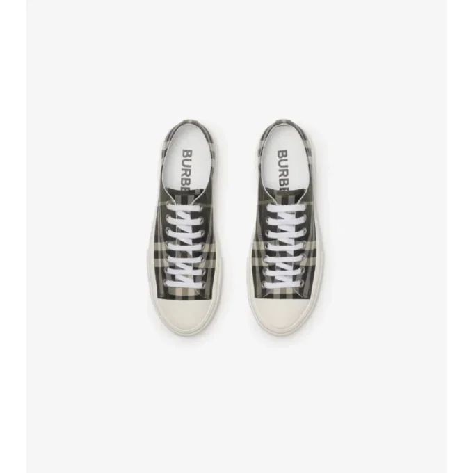 Sneaker aus Nylon-Mischgewebe mit Karomuster