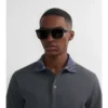 Sonnenbrille mit geprägtem Karomuster
