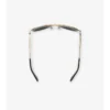 Sonnenbrille mit quadratischem Rahmen und Metalllogo