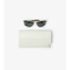Sonnenbrille mit quadratischem Rahmen und Metalllogo