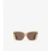 Sonnenbrille mit quadratischem Rahmen und Tubular-Karomuster