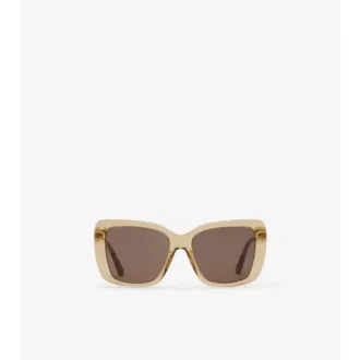 Sonnenbrille mit quadratischem Rahmen und Tubular-Karomuster
