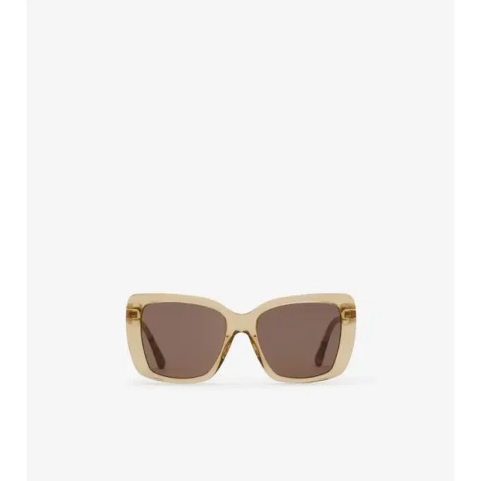 Sonnenbrille mit quadratischem Rahmen und Tubular-Karomuster