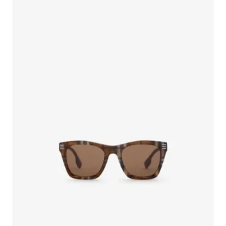 Square-Sonnenbrille mit Karomuster