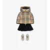 Steppjacke mit Kapuze im Burberry-Karomuster