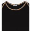T-Shirt aus Stretch-Baumwolle mit Karobordüre