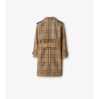 Trench Coat aus Baumwolltwill mit Karomuster