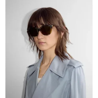 Tubular Check Runde Sonnenbrille