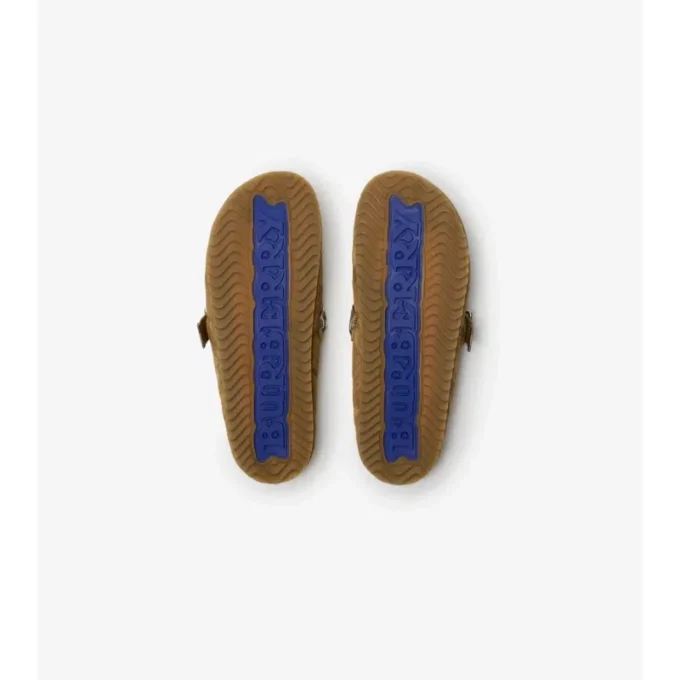 Urchin-Clogs aus Wildleder mit Karomuster