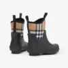 Vintage Check-Neopren- und Gummi-Regenstiefel