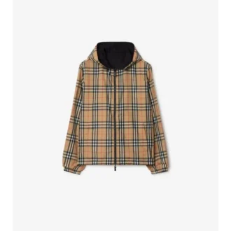 Wendbare Kapuzenjacke mit Karomuster