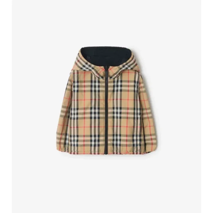 Wendbare Kapuzenjacke mit Karomuster