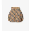 Wendbare Nylon-Steppjacke mit Karomuster