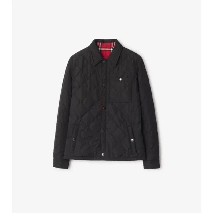 Wendbares, gestepptes Overshirt aus Nylon