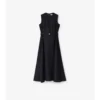 Wollkleid mit Gürtel und Karomuster