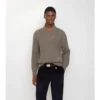 Wollpullover mit Schalkragen
